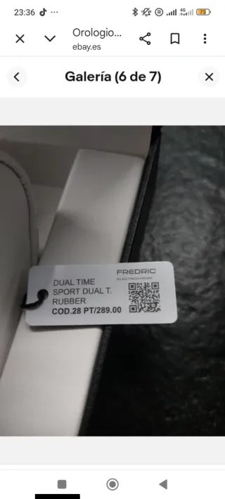 Reloj Fredric Dual Time Negro y Marrón Nuevo