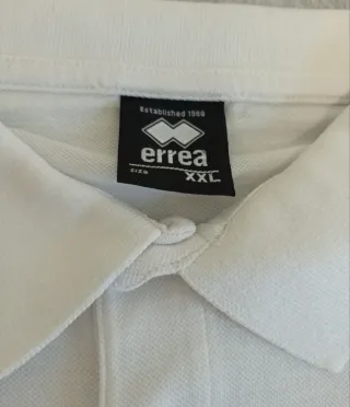 Polo Errea bianca logo Enotria taglia XL