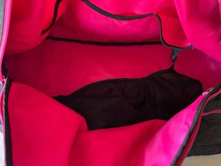 Bolso gimnasio Domyos gris y rosa