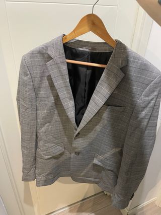 Americana gris cuadros