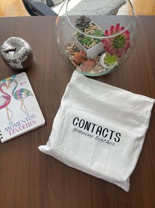 Bolso de mano de piel genuina Contacts