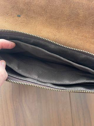 Bolso de mano de piel genuina Contacts