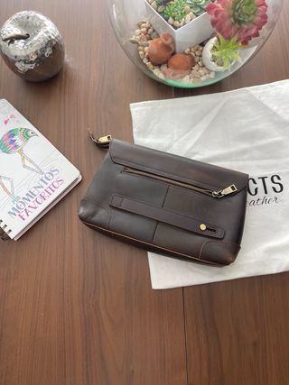 Bolso de mano de piel genuina Contacts