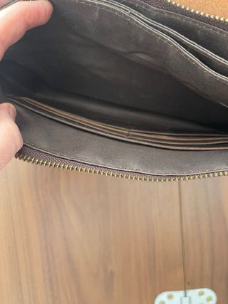 Bolso de mano de piel genuina Contacts