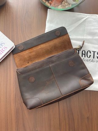 Bolso de mano de piel genuina Contacts