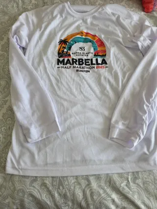 Camiseta Running Manga Larga Media Maratón Marbell