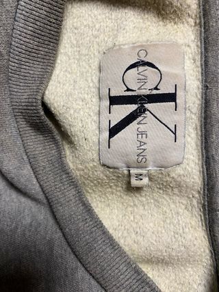 Sudadera Calvin Klein Gris Logo CK