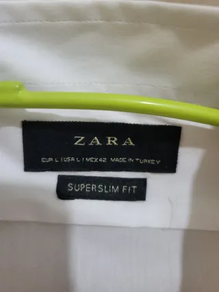 Camisa Zara Hombre Blanca