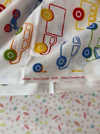 Tela infantil con coches y camiones,motos,etc