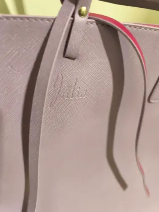 Bolso Lila con Interior Rosa