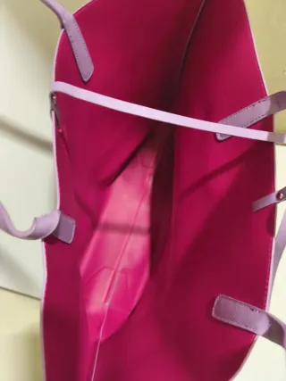 Bolso Lila con Interior Rosa