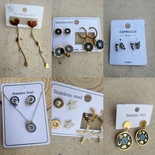 Pendientes Aro Acero Inoxidable Verdes