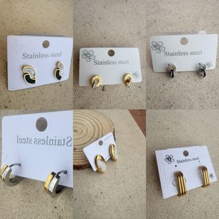 Pendientes Aro Acero Inoxidable Verdes