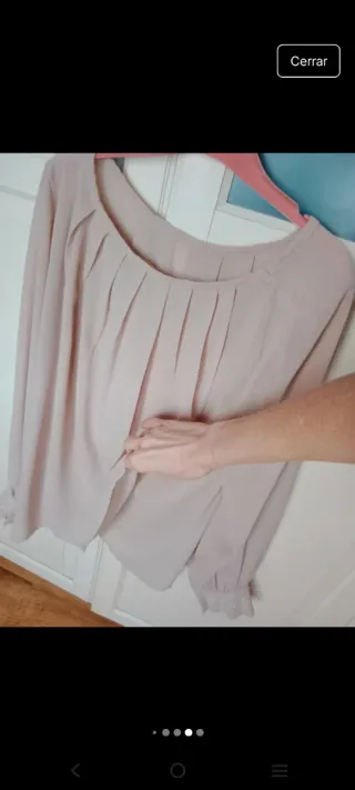Blusa beige mujer