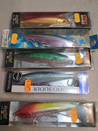 Lote señuelos spinning y popping