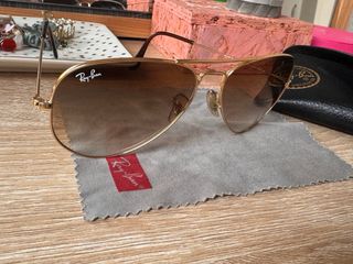 Gafas Ray-Ban Aviator Marrones y Doradas