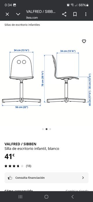 Silla ikea infantil