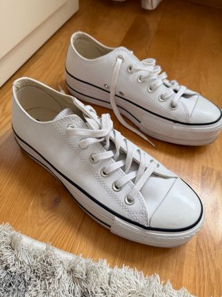 Converse Piel Plataforma Talla 38