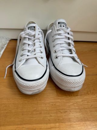 Converse Piel Plataforma Talla 38