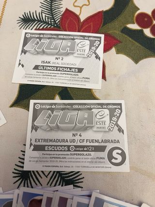 Cromos de fútbol LaLiga santander 2019-2020