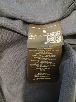 Polo G-Star RAW azul marino. Talla L