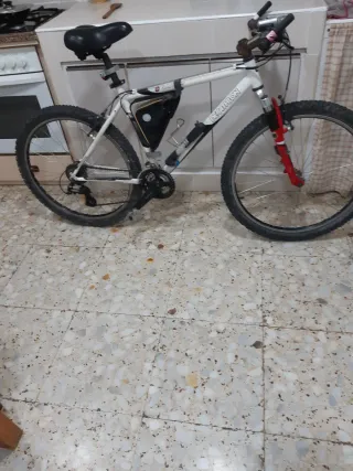 Bicicleta de montaña honbre y bicicleta de paseo