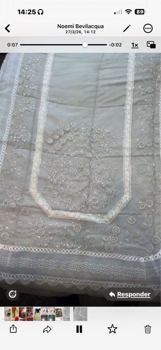 Manteletas Adulta Organdi  con pico, para coser