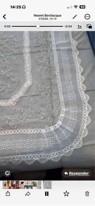 Manteletas Adulta Organdi  con pico, para coser