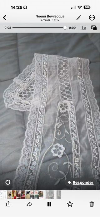 Manteletas Adulta Organdi  con pico, para coser