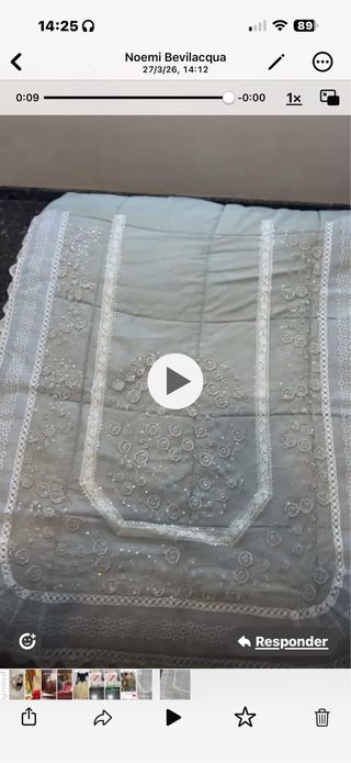 Manteletas Adulta Organdi  con pico, para coser