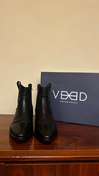Botines Vexed Piel Negra Talla 37