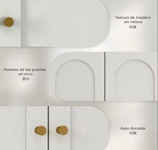 Mueble alto de madera blanco