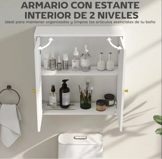Mueble alto de madera blanco