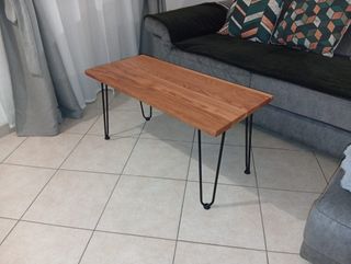 Tavolino Minimal Rovere e Metallo