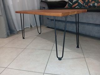 Tavolino Minimal Rovere e Metallo