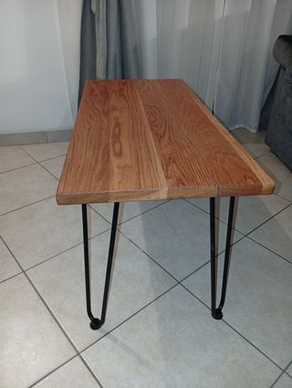 Tavolino Minimal Rovere e Metallo