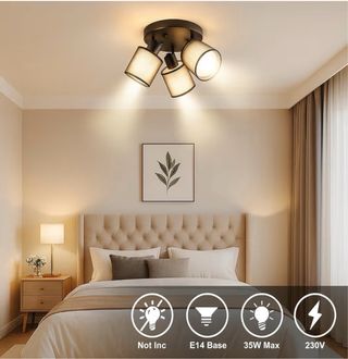 Lámpara de Techo 3 Focos Orientable