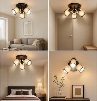 Lámpara de Techo 3 Focos Orientable