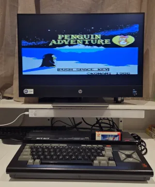 MSX Konami Penguin Adventure Cartucho