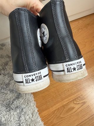Converse plataforma cuero negro Talla 38.5