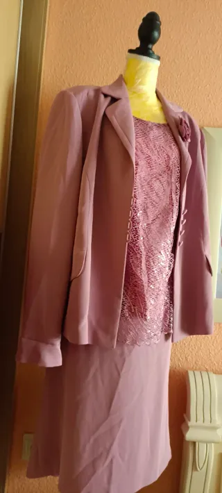 Traje 3 piezas madrina/boda T.56/58