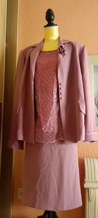 Traje 3 piezas madrina/boda T.56/58
