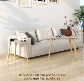 Mesas auxiliares de madera (2 unidades)