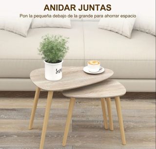 Mesas auxiliares de madera (2 unidades)