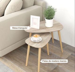 Mesas auxiliares de madera (2 unidades)