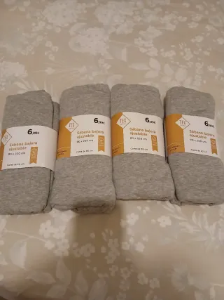 4 Sábanas Bajeras Ajustables Algodón