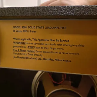 Marshall Valvestate 80V 8080 Amplificador Guitarra