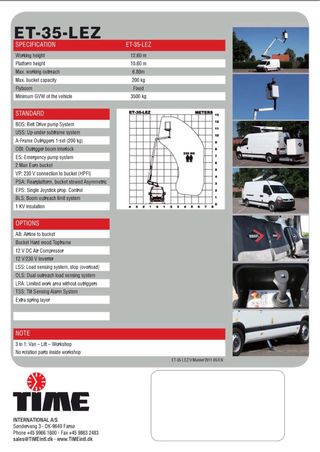 Plataforma Elevadora Furgoneta Renault