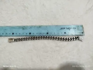 Bracciale a maglie argentato