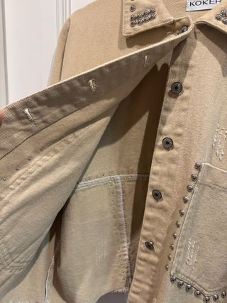 Cazadora KOKER Beige Tachuelas